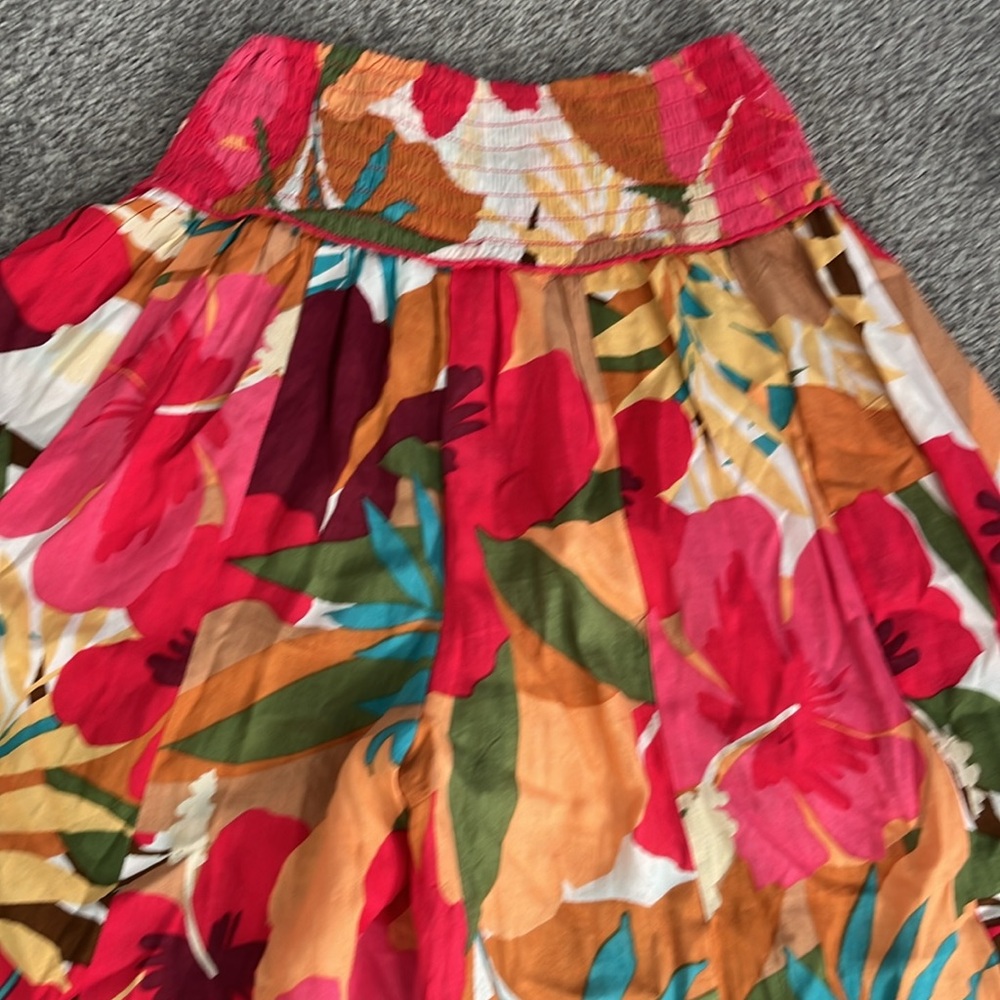 Wide Leg Tropical Print Palazzo Pants - Pink Multi - Picture 3 of 7